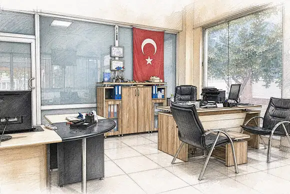 Ayyıldız Cam ofis çizimi